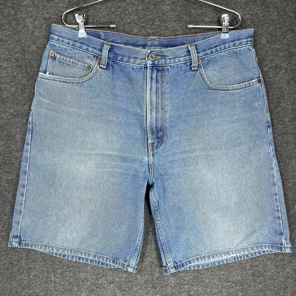 Vtg Levis 550 Denim Shorts Mens 36 (Fits 35)‎ Faded Denim Relaxed Jorts Y2K 9