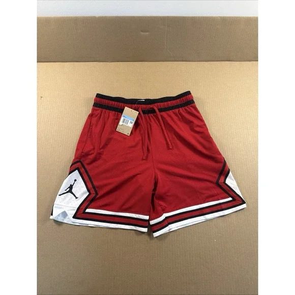 *NEW* Men‎ NIKE Jordan Sports Dri-Fit Mesh Diamond Shorts Gym Red (HF9910 687)👍
