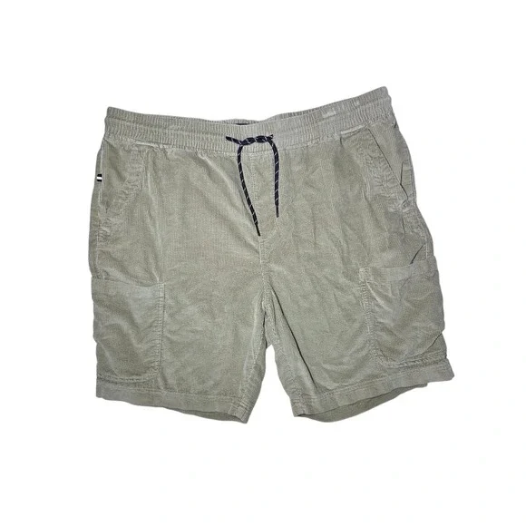 Edgar + Ash Light Green Corduroy Cotton Cargo Shorts Men's XL‎ Pull On