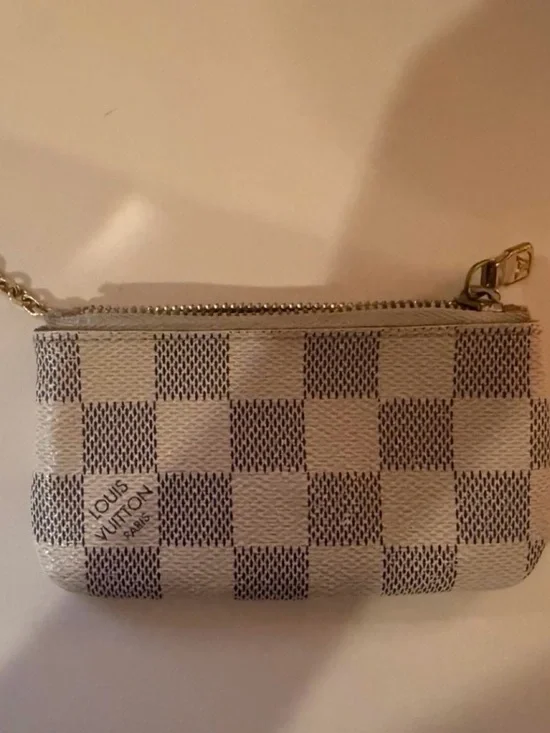 Louis Vuitton White Damier Azur Key Pouch