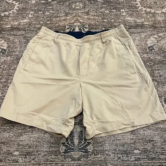 Birddogs Classic Mens M Khaki Tan Lined Athletic Shorts Built-In Liner Elastic