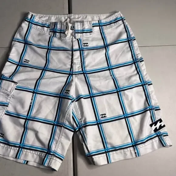 Vintage Billabong Plaid Board Shorts Y2K size 31