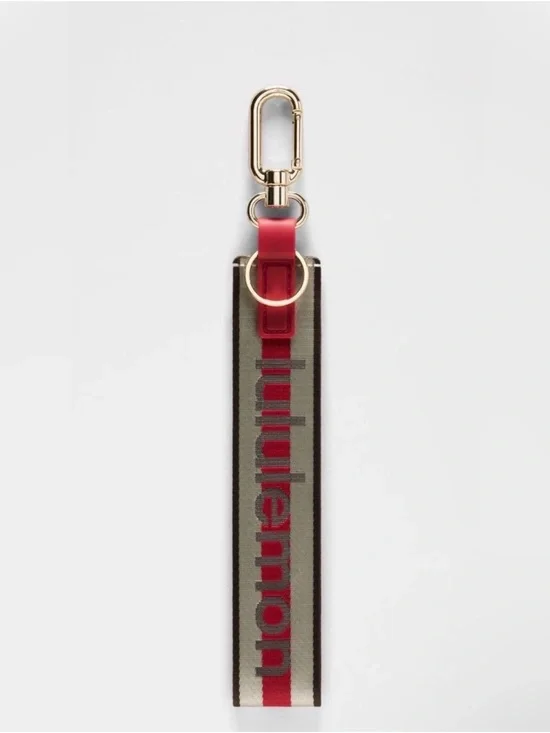 Lululemon Never Lost Keychain *Wordmark Oxford Red