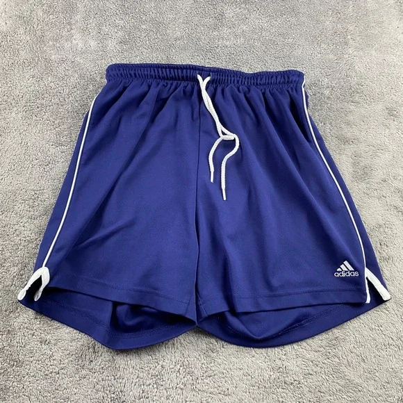 Vintage Adidas Running Jogging Soccer Shorts Mens Size Small Navy Blue