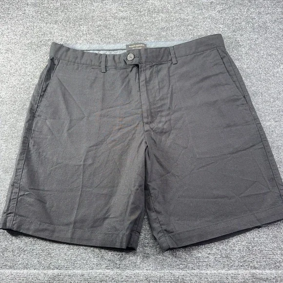 Banana Republic Mens Black Linen Blend Shorts 36 859119-02-1 Flat Front Casual