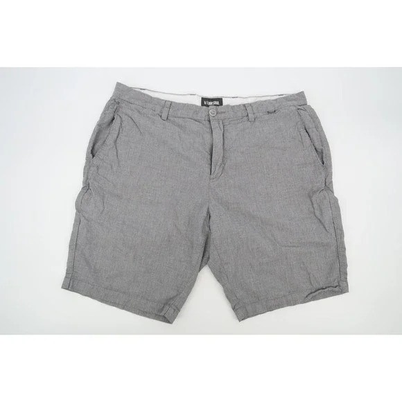 Linksoul Golf Shorts Mens 38 Gray Houndstooth‎ Lightweight Nylon Stretch Pockets