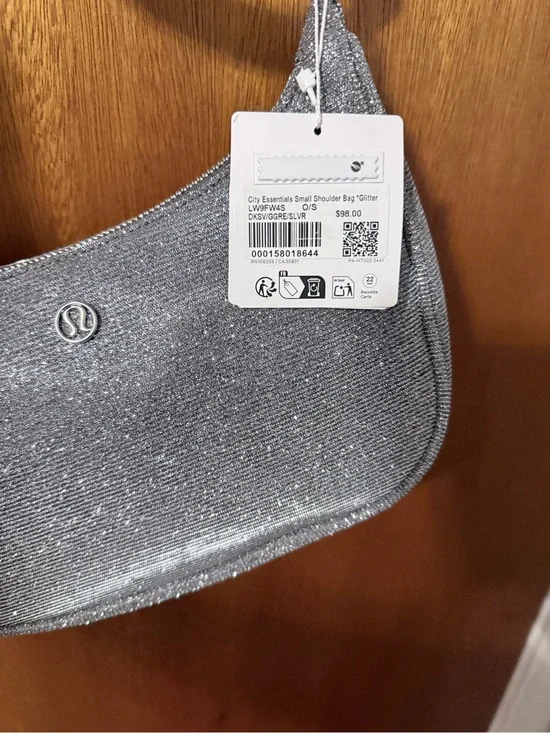 lululemon athletica Silver Glitter Small Shoulder Bag