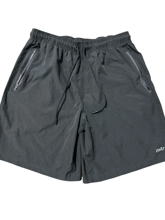 Mitre Men's Size L Black Athletic Shorts with Zip Pockets