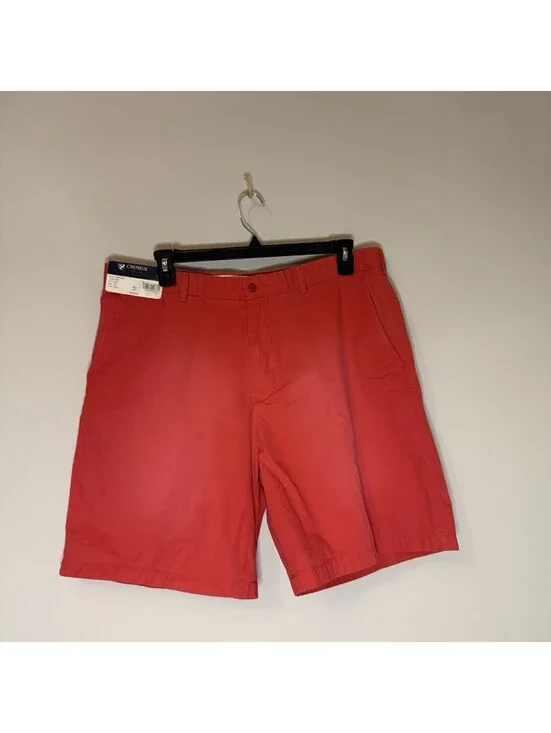 Cremieux Classics Shorts Men’s 40 Coral Red 100% Cotton NWT Flat Front Casual
