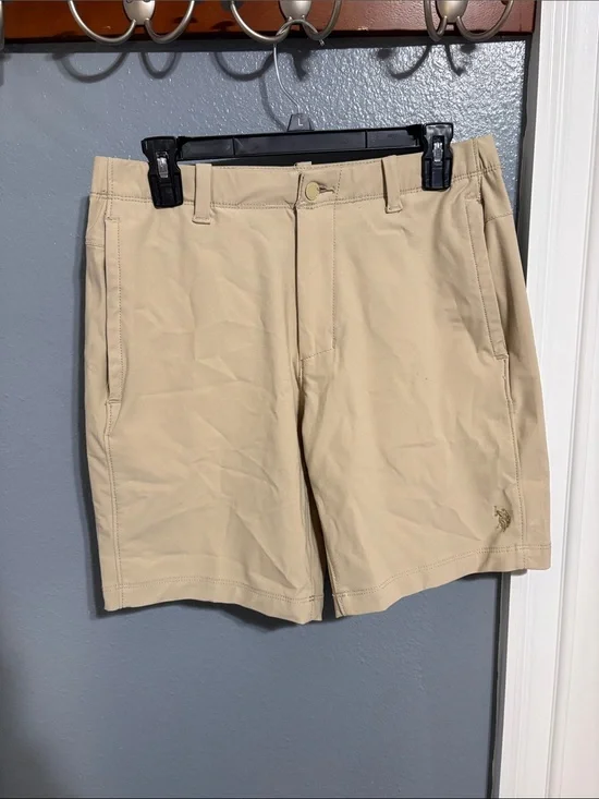 U.S. Polo Assn. Tan Flat Front Casual Shorts
