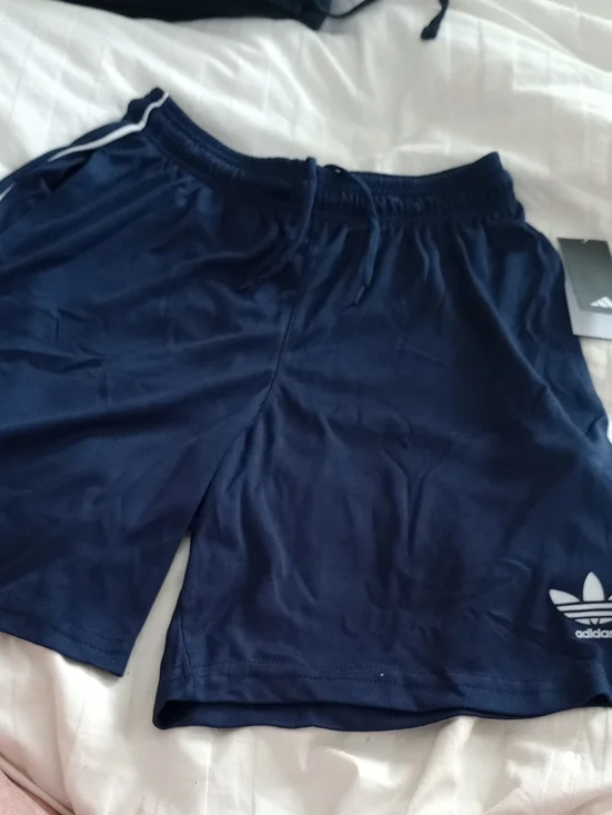 NWT ADIDAS Navy Athletic Training Shorts with Trefoil Logo