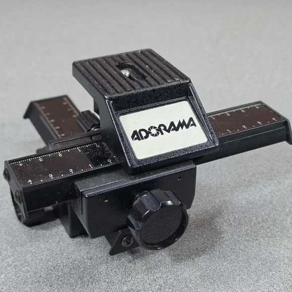Adorama 4-Way Macro Focusing Rail Slider Black Excellent Dual Axis Japan