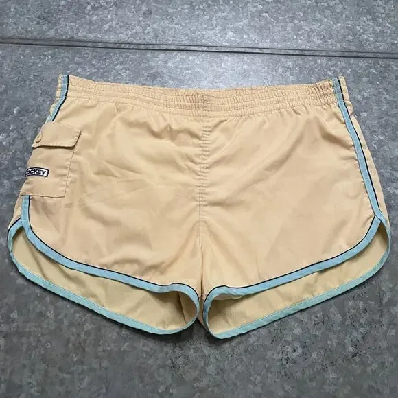 Vintage Jockey Man In Motion Logo Shorts Mens Large XL Tan Brown Retro 70s 80s