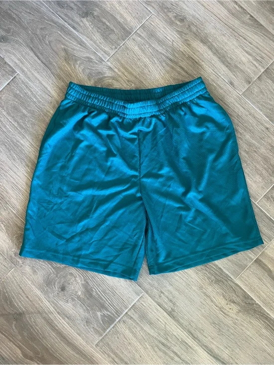 Athletic Works Men's Teal Performance Mesh Shorts