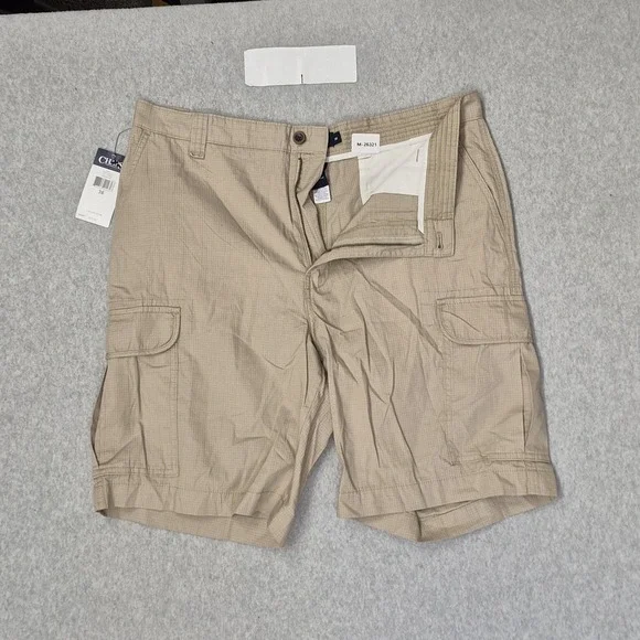 Chaps Men Shorts 36 Hudson Tan Cargo Ripstop 9
