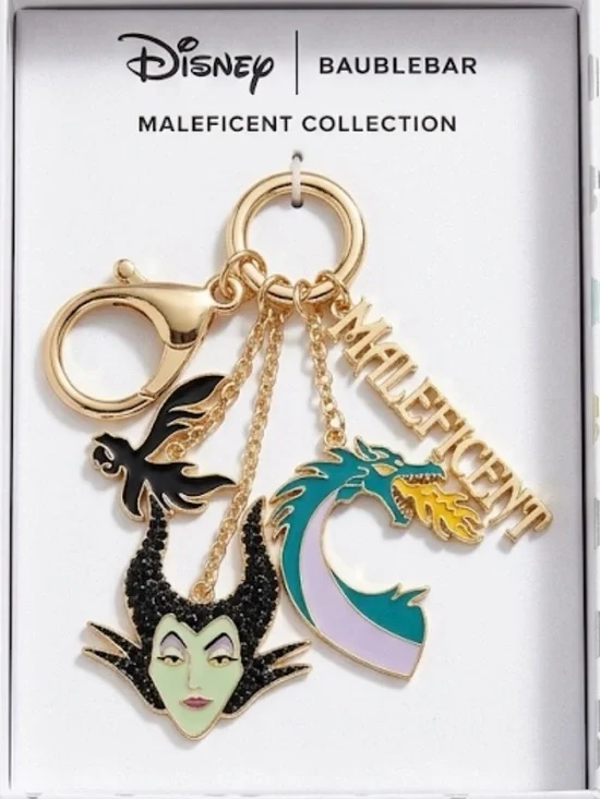 NWT ⚜️🖤⚜️ BAUBLEBAR x DISNEY Maleficent Keychain Bag Charm