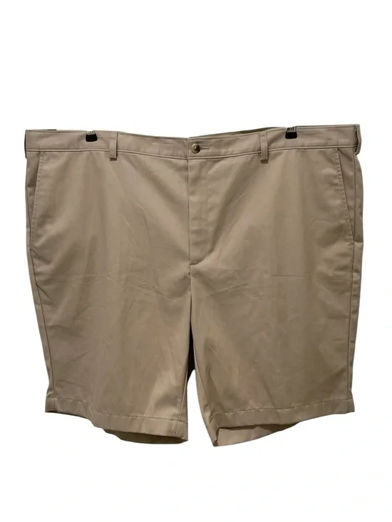 Travelers Collection Non-Iron Tan Shorts 100% Cotton Summer Preppy Vacay Men