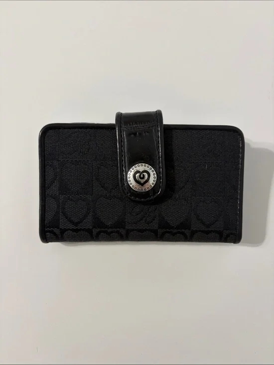 Brighton Black Women's Wallet with Heart Pattern