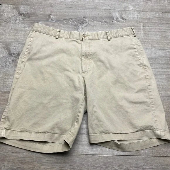 Peter Millar Clemson Tigers‎ Mens 38 Pima Cotton Khaki Shorts Tan ME0B13