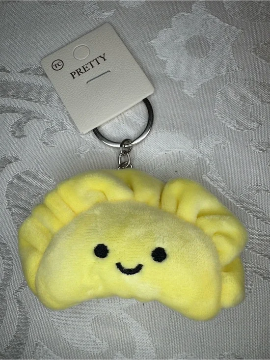 NWT Pretty Yellow Plush Dumpling Keychain bag charm