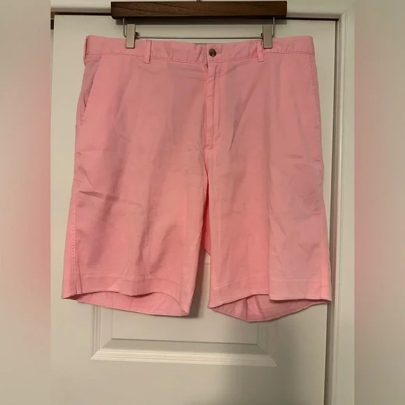 Peter Millar Crown Sport Men’s 38 Performance Pink Golf Shorts Lycocell READ