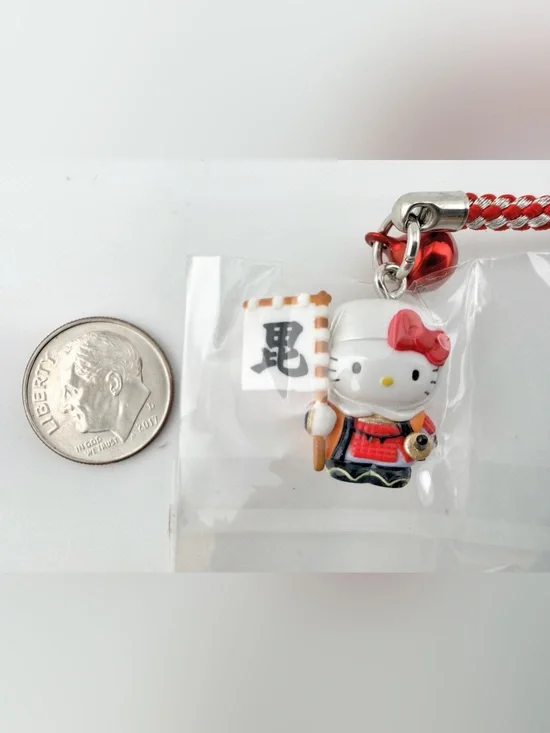 Rare VTG Hello Kitty Sanrio Japan Gotochi Netsuke Charm Strap Niigata Limited