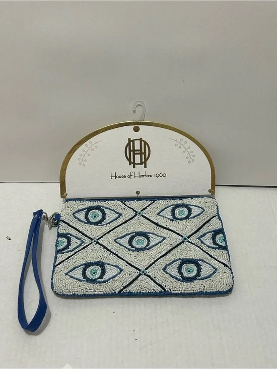 House of Harlow Evil Eye Beaded Travel Pouch Wristlet Clutch Bag Esoteric Boho