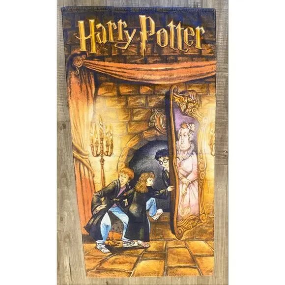 Vintage 2000 Harry Potter Mirror of Erised Bath Beach Towel Warner Bros 28x54
