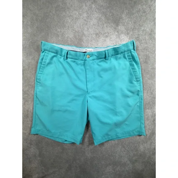 Peter Millar Mens 38 Salem Performance Golf Shorts Caribbean Blue Crown Sport