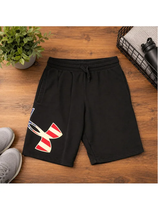Men's Under Armour Athletic Shorts Size M Black Red White Blue