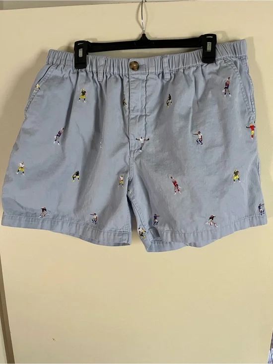 Men’s Chubbies Football Embroidered Blue Weekender Shorts