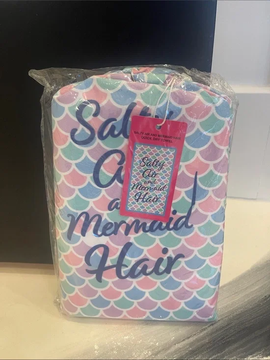 Salty Air Mermaid Hair Quick Dry Towel - Pastel Multicolor