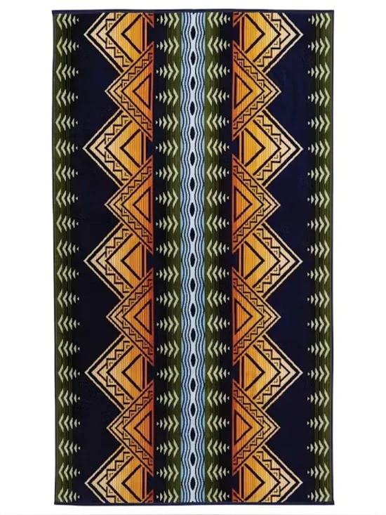 Pendleton American Treasures Towel Indigo & Orange