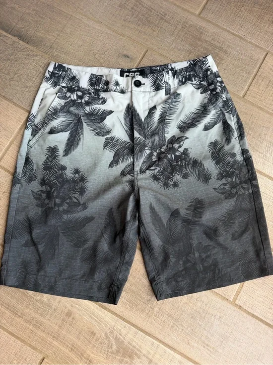 Men's Floral Fade Shorts - Black/Gray size 36