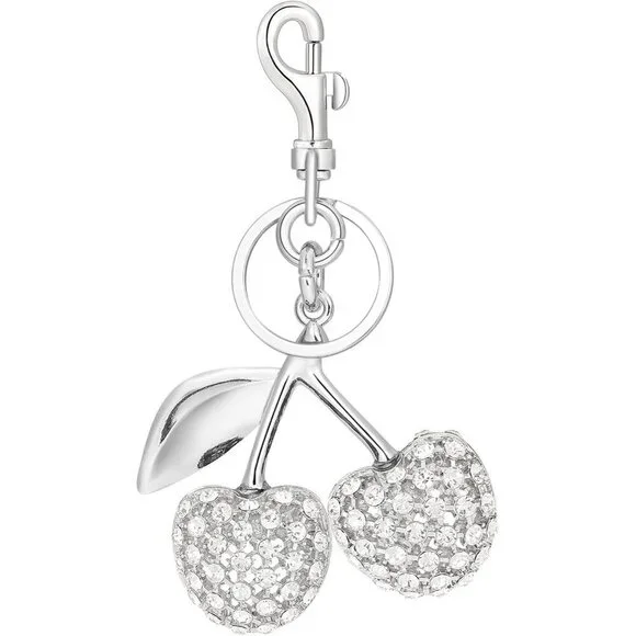 Cherry Keychain Bag Charm Bling Sparkly Metal Accessories for Women Gifts