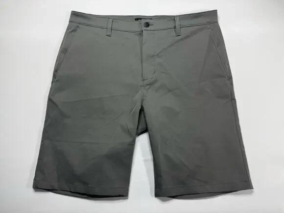 Proof Men's Gray Performance Travel Stretch Golf Chino Shorts - Size 36 (37x10)*