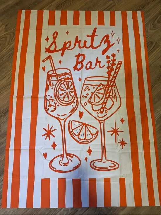 Spritz Bar Orange & White Decorative Banner and decor