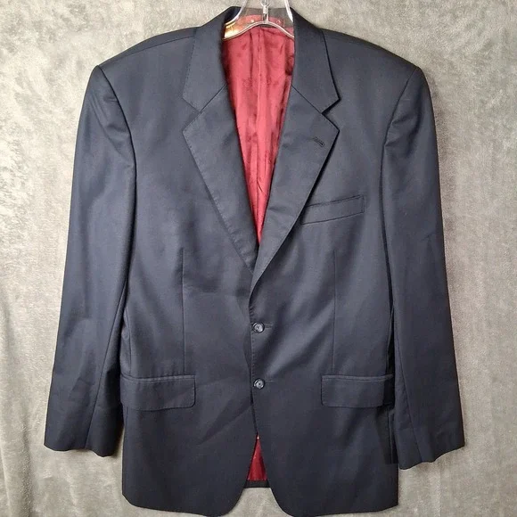 Ermenegildo Zegna Blazer 42L Wool Suit Jacket Sport Coat 2 Button Double Vented
