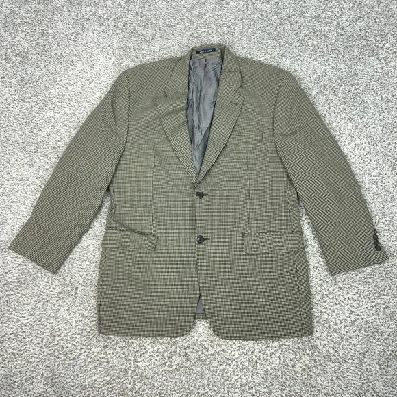 Ralph Ralph Lauren Blazer Mens 44R‎ Brown Black Houndstooth Wool Sport Jacket