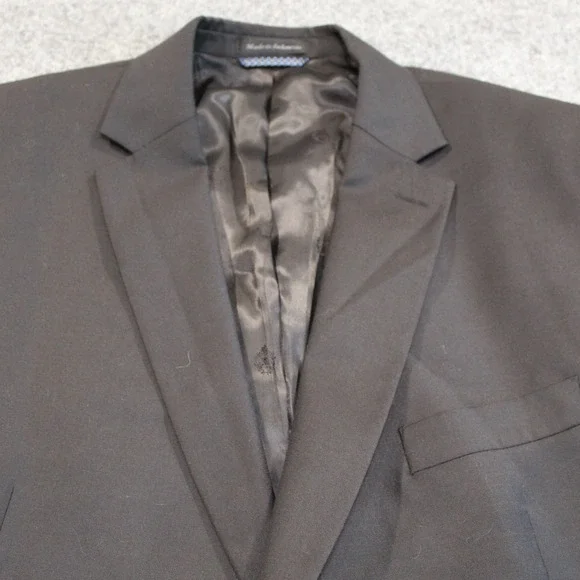 Lauren Ralph Lauren Mens 48R‎ Wool Blend Blazer Sport Coat Black Natural Stretch