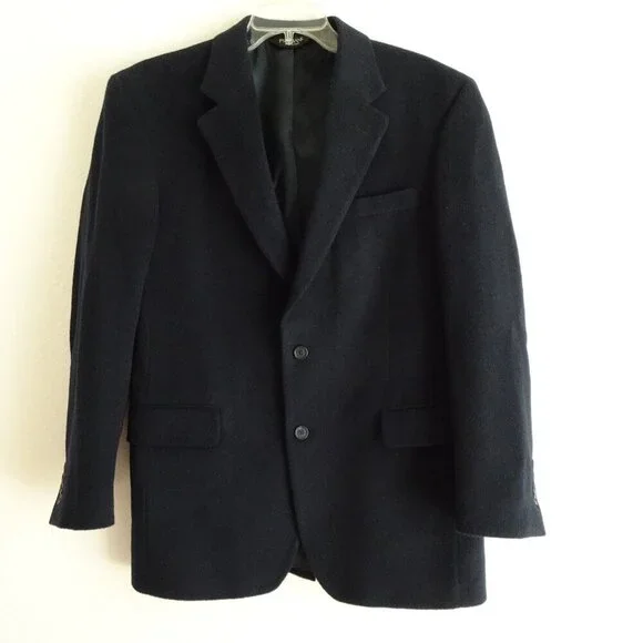 JOS A BANK Blazer Sport Coat Jacket Men's Size 40R Camel Hair Blue