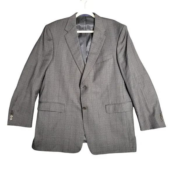 DANIEL CREMIEUX x LORO PIANA Gray 2 Button Blazer Suit Jacket *FLAW* SIZE 44R