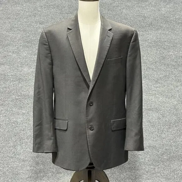Michael Kors Blazer Mens 48L Gray Two Button Sport Coat Jacket Lined Classic