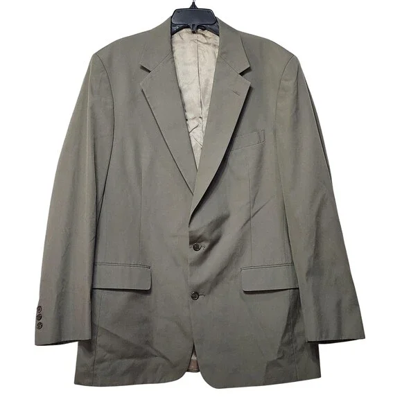 Vintage Brooks Brothers Suit Jacket Mens 48 Green Two Button Made In USA Blazer