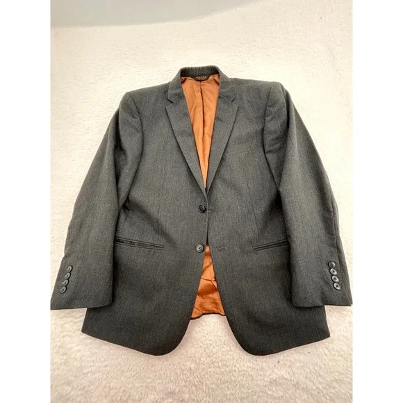 Jos A Bank Joseph Slim Fit Blazer Mens 38S Charcoal Gray 100% Wool Sport Coat