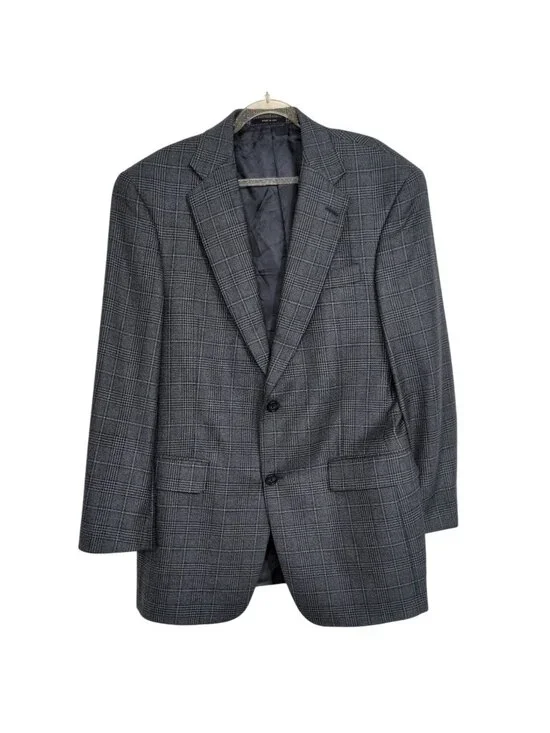 Hart Schaffner Marx Loro Piana Blazer Mens Size 38R Worsted Cashmere Academia