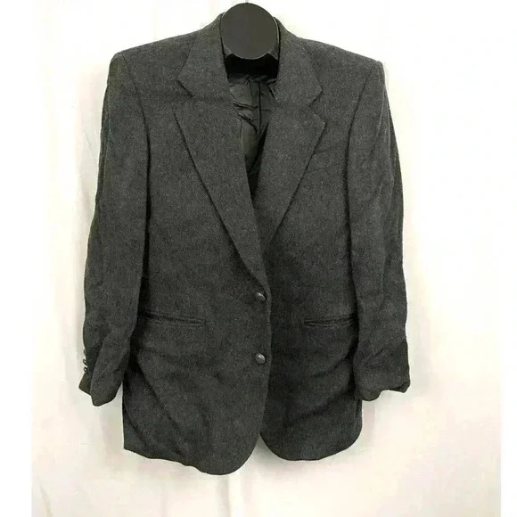 VTG Charcoal 100% Camel‎ Hair Men's Blazer Sports Jacket Lined 40R Made in USA