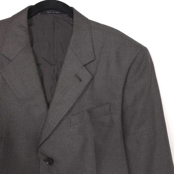 ARMANI COLLEZIONI Blazer 42R NEIMAN MARCUS‎ Sport Coat ITALY MADE Gray SILK WOOL