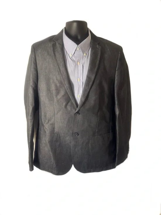 Calvin Klein Charcoal Gray Two-Button Sport Coat Blazer L