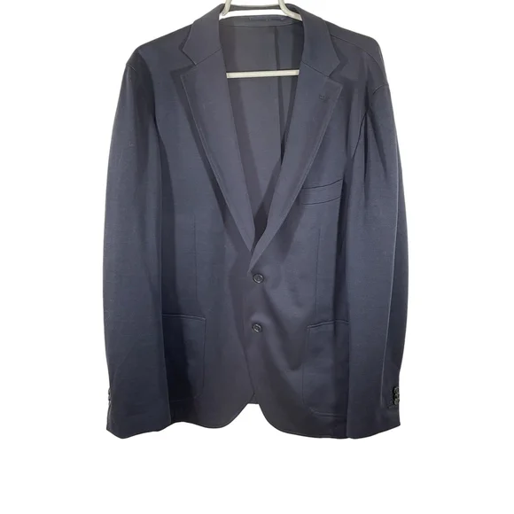 Rodd & Gunn Sports Fit Navy Blue 2-Button Double Vent Wool Blend Blazer Sz XL